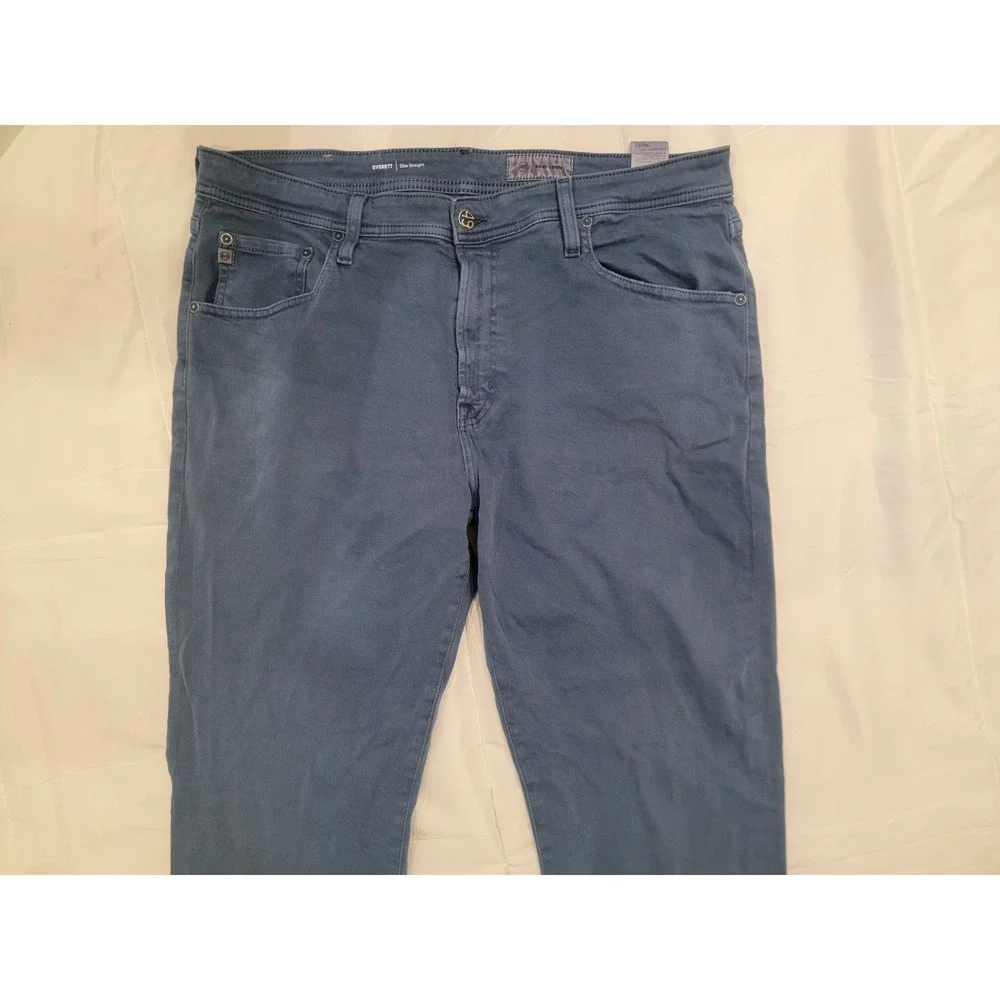 AG Adriano Goldschmied jeans: Everett Slim Straight, Dyed Blue‎ Men's 36x33